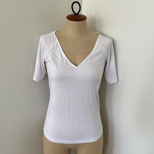 L’Agence V Neck Tee White Size S